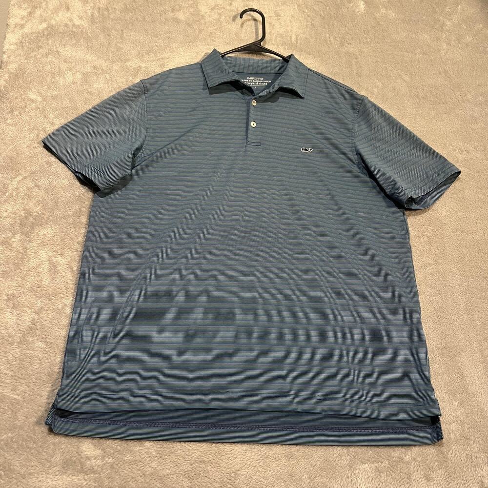 Vineyard Vines Blue Striped Polo